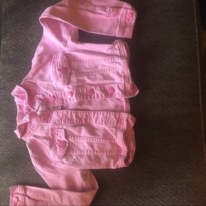 Pink Girls Denim Jacket